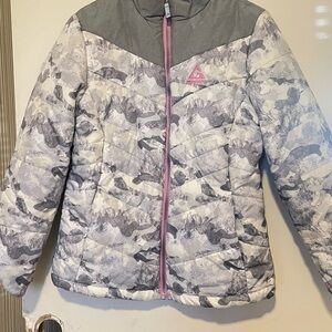 Gerry Weber Women's Camo Puffer Jacket - Gray and Pink